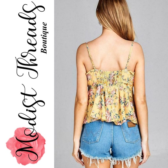 Floral Print Woven Cami Top - Picture 2 of 4